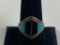 Sterling Silver .925 Ring with black stone 6.7 Grams Size 9