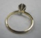 14K Gold Solitaire Style Ring With 7 Diamond Clusters Sz. 6