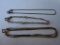 Lot of 3 costume jewelry gold-tone chain bracelets