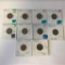 Lot 10 US Wheat Pennies 1 Cent Coins; 1909 - 1948S