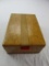 Vintage art deco style burl wood jewelry box with mirror and dovetail joints