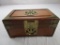 Wood and brass oriental-style jewelry box