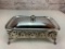 Silver Plated Serving Tray with glass dish NEW