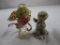 Lot of 2 angel children figurines; Bronson Collection & Precious Moments breast cancer commemorative