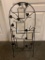 Wrought iron garden trellis with picture inserts