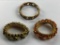 Lot of 3 Costume Jewelry Gold Tone Bracelets