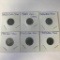 Lot of 6 1943S Zinc-Steel US Wheat Pennies 1 Cent Coins