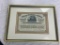 Chicago, Burlington and Quincy Railroad Company - 1884 Stock Certificate Framed