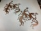 Lot of 2 Decorative Kokopelli Dancing Flute Players Metal Wall Art