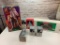 Lot of Christmas Decor- Santa Figure, Glass Trees and more