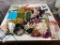 Lot of vintage Fabric with trim, ribbons, Garland and more