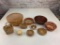 Lot of wicker and Woven Baskets