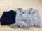 Lot of 2 blue Military Shirts and 1 pair of matching navy blue slacks