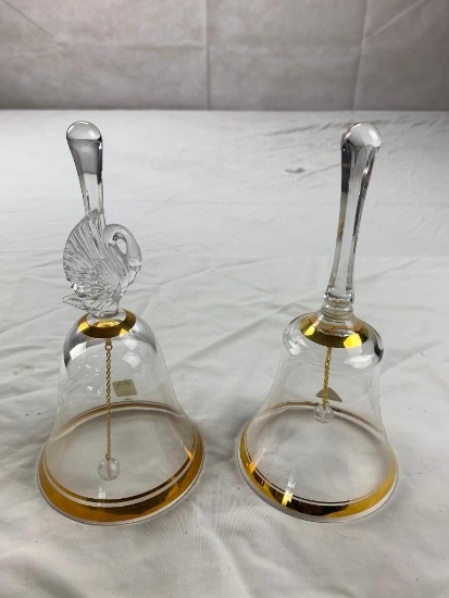 Lot of 2 Sasaki Crystal Bells