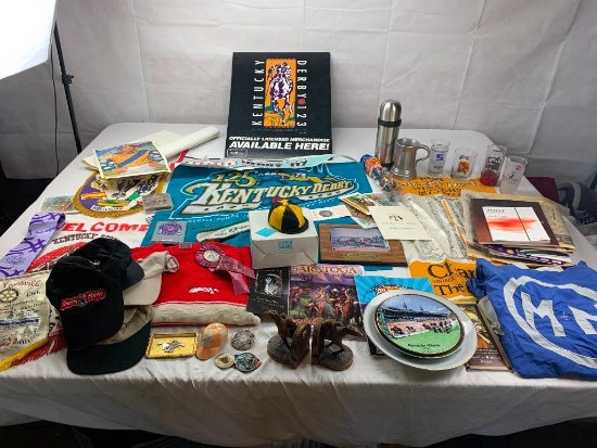 Large lot of Horse Racing Memorabilia- Autographs, Banners, Jockey Clothing, Programs and Much more