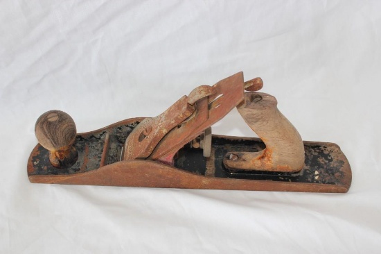 Vintage Antique Stanley Wood Plane 14" long has some rust