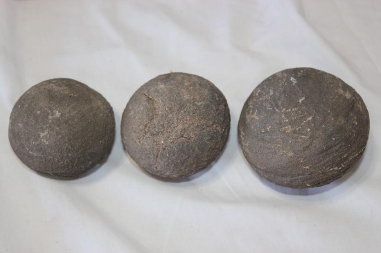 3 Large Rare Moki Balls, 2 1/4, 2 1/2, 3"