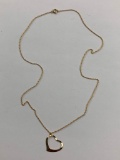 14k Gold Necklace with heart Pendent 1.1 Grams