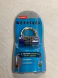 Wordlock Combination Easy to Use and Remember Padlock Staples NEW