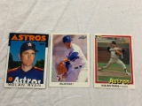 NOLAN RYAN Lot of 3 Baseball Cards, 1981, 1986 and 1990