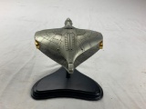 STAR TREK Romulan War Bird Pewter Model with Stand The Next Generation by Franklin Mint