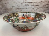 Large Original ASIAN Bowl with Asian Art Decor