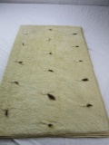 Vintage blanket with hand crafted/stitched animal fur accents throughout 46x68