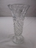 Decorative cut glass flower vase