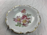 Vintage Schumann Arzberg Germany Golden Crown E&R Wild Rose 11.5? Plate