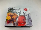 Diamante Collection 7 Piece Set Six Juice Glasses and Carafe NEW in box