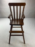 Vintage Wood Highchair for dolls Home Decor