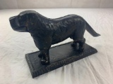 Vintage Cast Iron Black Labrador Dog Nutcracker