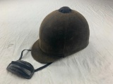 Vintage TRESS & Co London Jockey Skull Cap Helmet with Black velvet cover