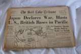 7 Complete WW2 Newspapers Starting from 1st day. Pearl Harbor Japan Attacks see Description