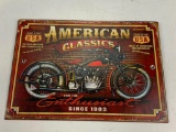 American Classic Motorcycle Metal Reproduction Sign