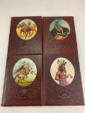 Lot of 4 Time Life Books THE OLD WEST Leather Bound