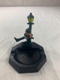 Vintage Wilton Products Drunk On Street Light Cast Iron Ashtray