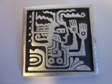 New Mexico Artist Alice Seely Led Free Pewter Brooch Signed and Dated 2000