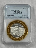 Imperial Palace Las Vegas Limited Edition 10 Dollar Gaming Token Graded PR-69 DC