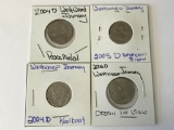Lot of 4 Westward Journey Nickels
