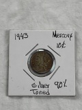 1943 Mercury Dime Coin 90% Silver