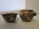 Rare Unique Antique Meridian Britannia Company U.S.A. Silver Plate Chick in Cracked Egg Set