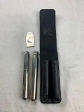 Cigar Case with Stainless Cigar Cutter, Cigar Tube and Tube Flask