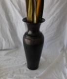 Nice Black Metal Vase with Dried Plant Overall 65