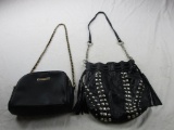 Lot of 2 black purses handbags