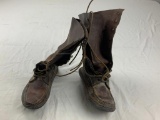 Vintage Leather Native American Moccasin Boots