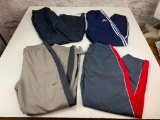 Lot of 4 Pairs of Running, Track, Training Pants Men's size Medium-Nike, Adidas, Reebok, Sunderland