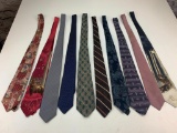 Lot of 10 Men's Ties- Stafford, Van Heusen, Windridge, 417 and other brands