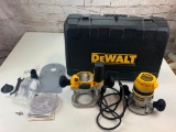 DeWALT DW618 2-1/4 HP Fixed Base Plunge Router Tool Combo Kit with case