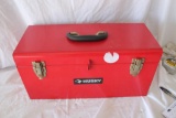 Large Metal Husky Tool Box 20 x 9 x 10 nice condition